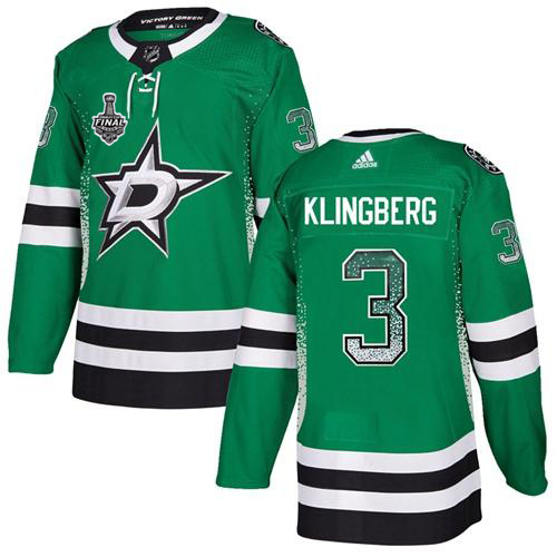 Adidas Men Dallas Stars #3 John Klingberg Green Home Authentic Drift Fashion 2020 Stanley Cup Final Stitched NHL Jersey